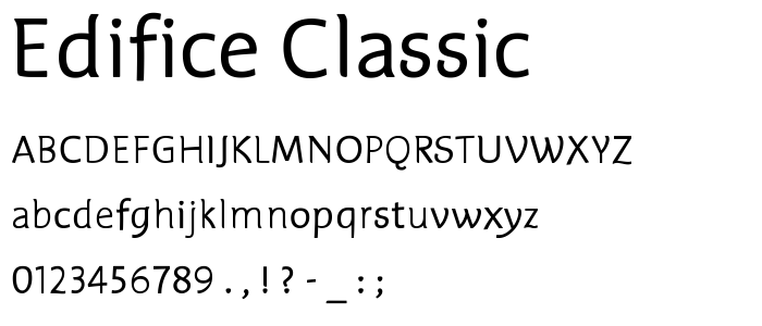 Edifice Classic font